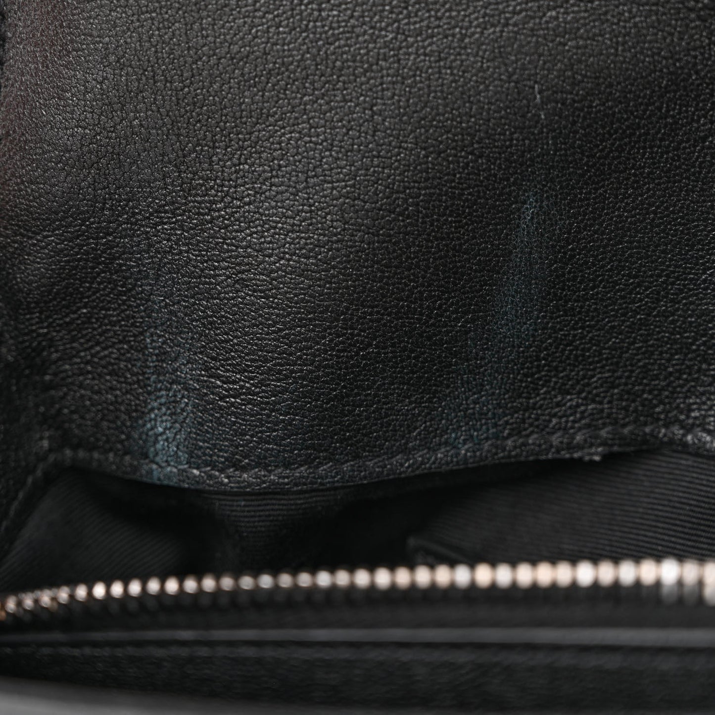 Sheepskin Matelasse Chevron Monogram Medium College Bag Black