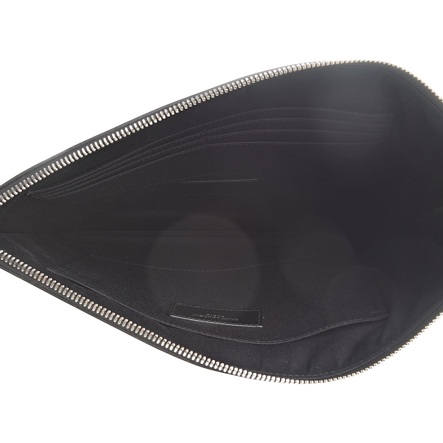 Calfskin Zipped Clutch Black