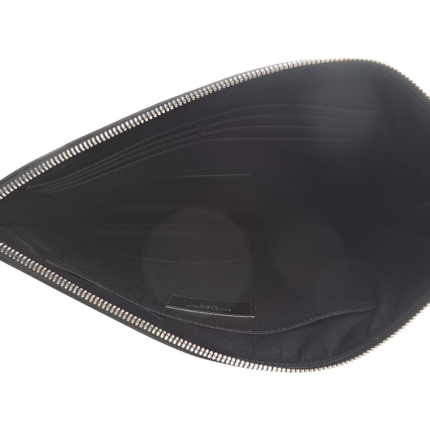 Saint Laurent Calfskin Zipped Clutch Black 5 of 8