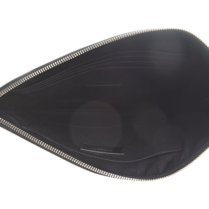 Saint Laurent Calfskin Zipped Clutch Black 5 of 8