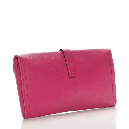 Hermes Chèvre Mysore Jige Elan 29 Clutch Rose Shocking 3 of 8