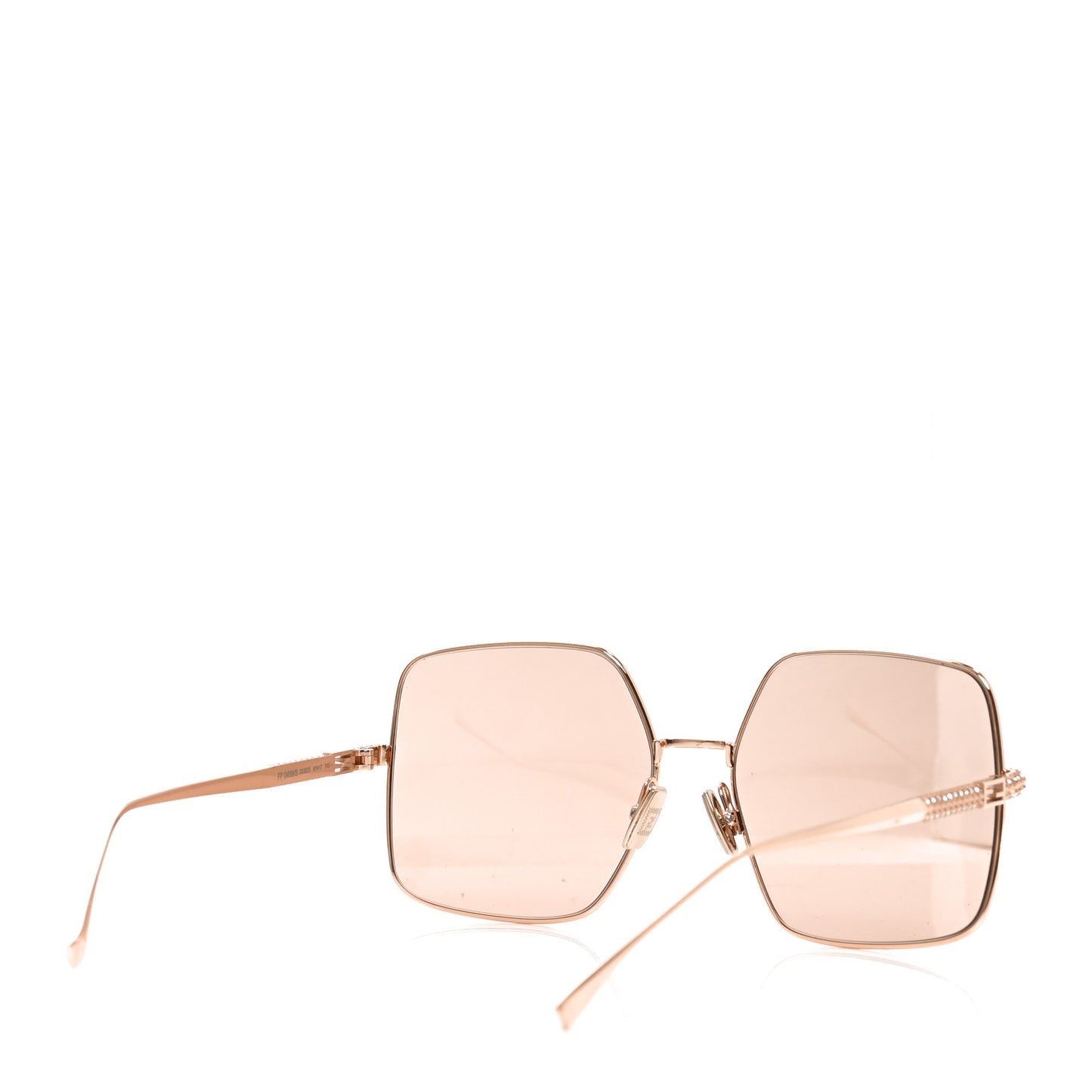 Metal Crystal Square Sunglasses FF 0439/S Rose Gold