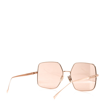 Fendi Metal Crystal Square Sunglasses FF 0439/S Rose Gold 4 of 7