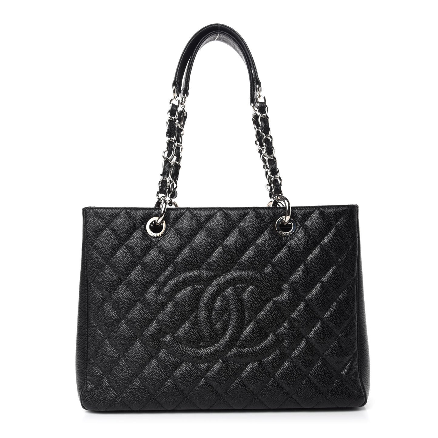Caviar Quilted Grand Shopping Tote GST Black