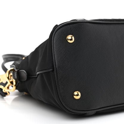 Prada Tessuto Nylon Saffiano Tote Black 10 of 11