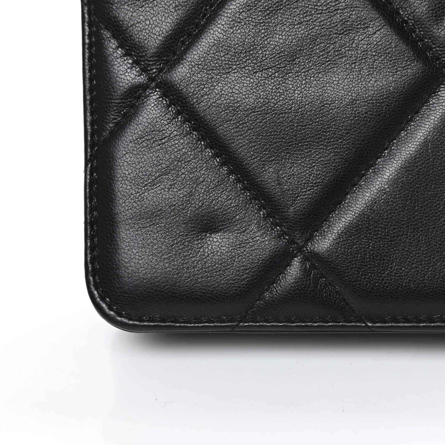 Chanel Shiny Goatskin Quilted Chanel 19 Wallet On Chain WOC Black 13 of 15