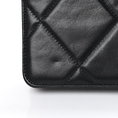 Chanel Shiny Goatskin Quilted Chanel 19 Wallet On Chain WOC Black 13 of 15