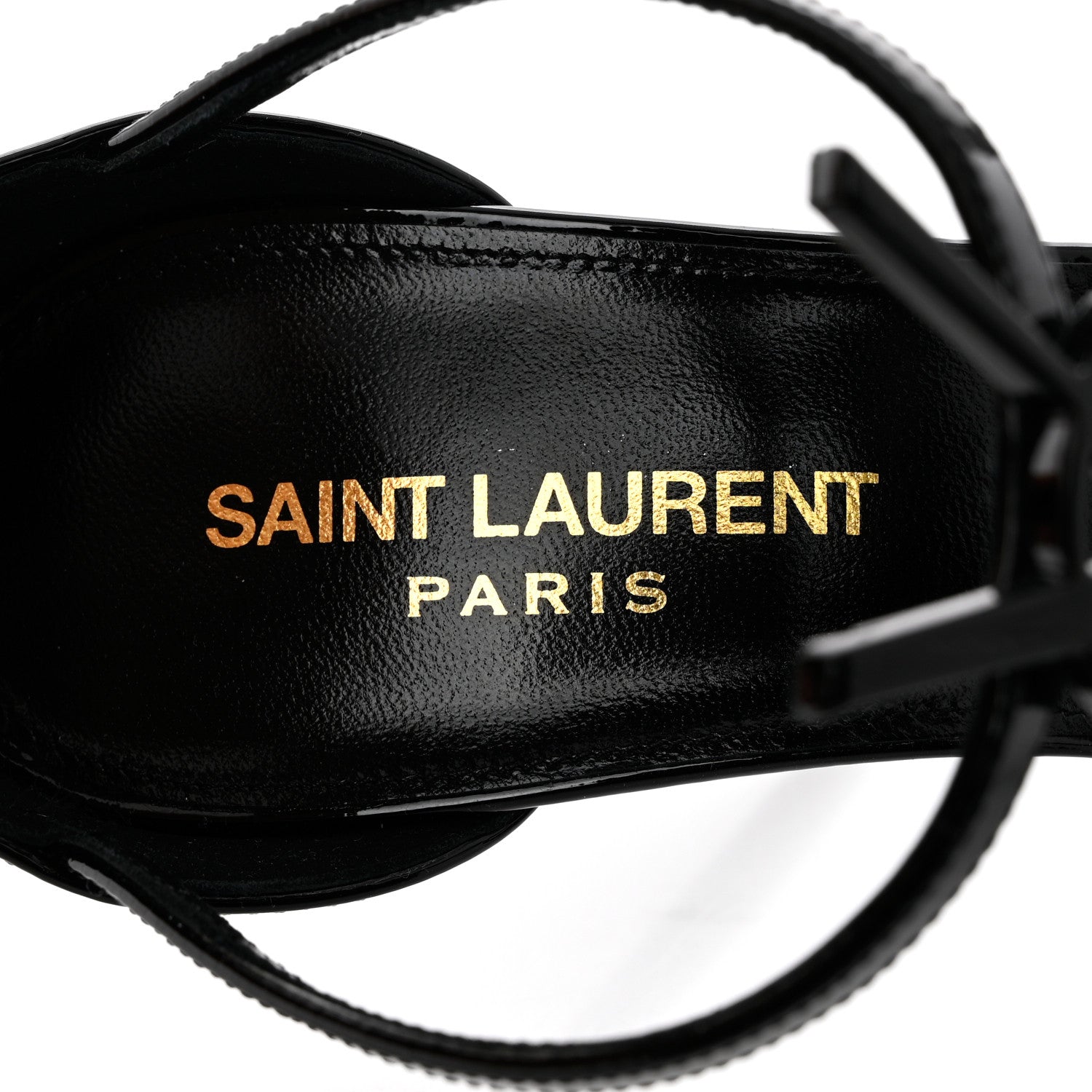 Saint Laurent Patent Cassandra 100 Sandals 38 Black 7 of 9