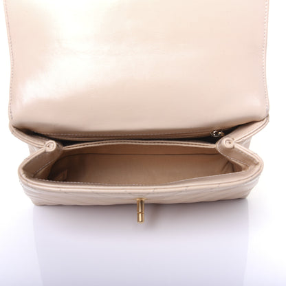 Chanel Calfskin Chevron Quilted Mini Coco Handle Flap Beige 6 of 20