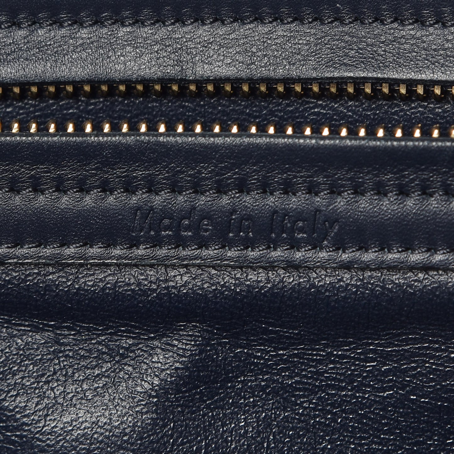 Crocodile Embossed Calfskin Medium Phantom Luggage Navy Blue