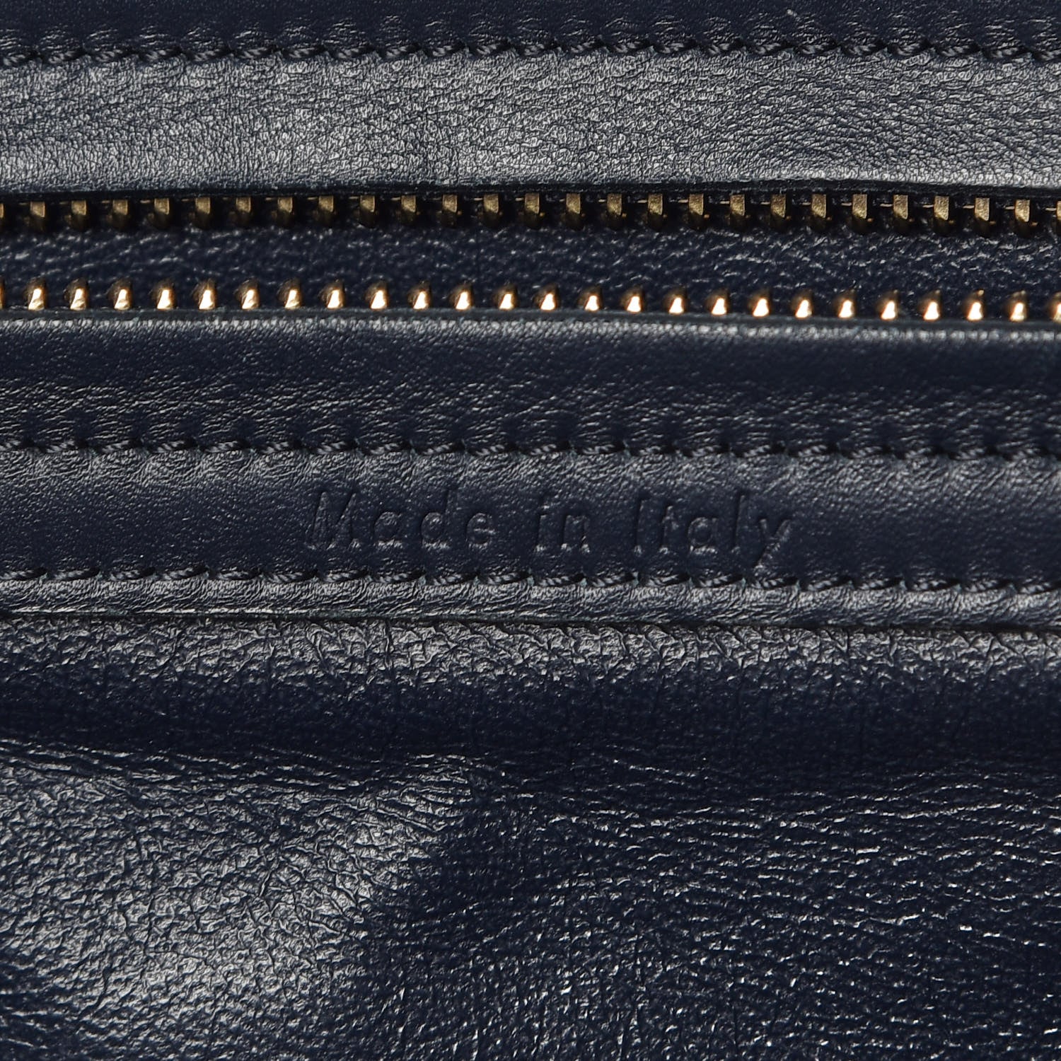 Celine Crocodile Embossed Calfskin Medium Phantom Luggage Navy Blue 7 of 7