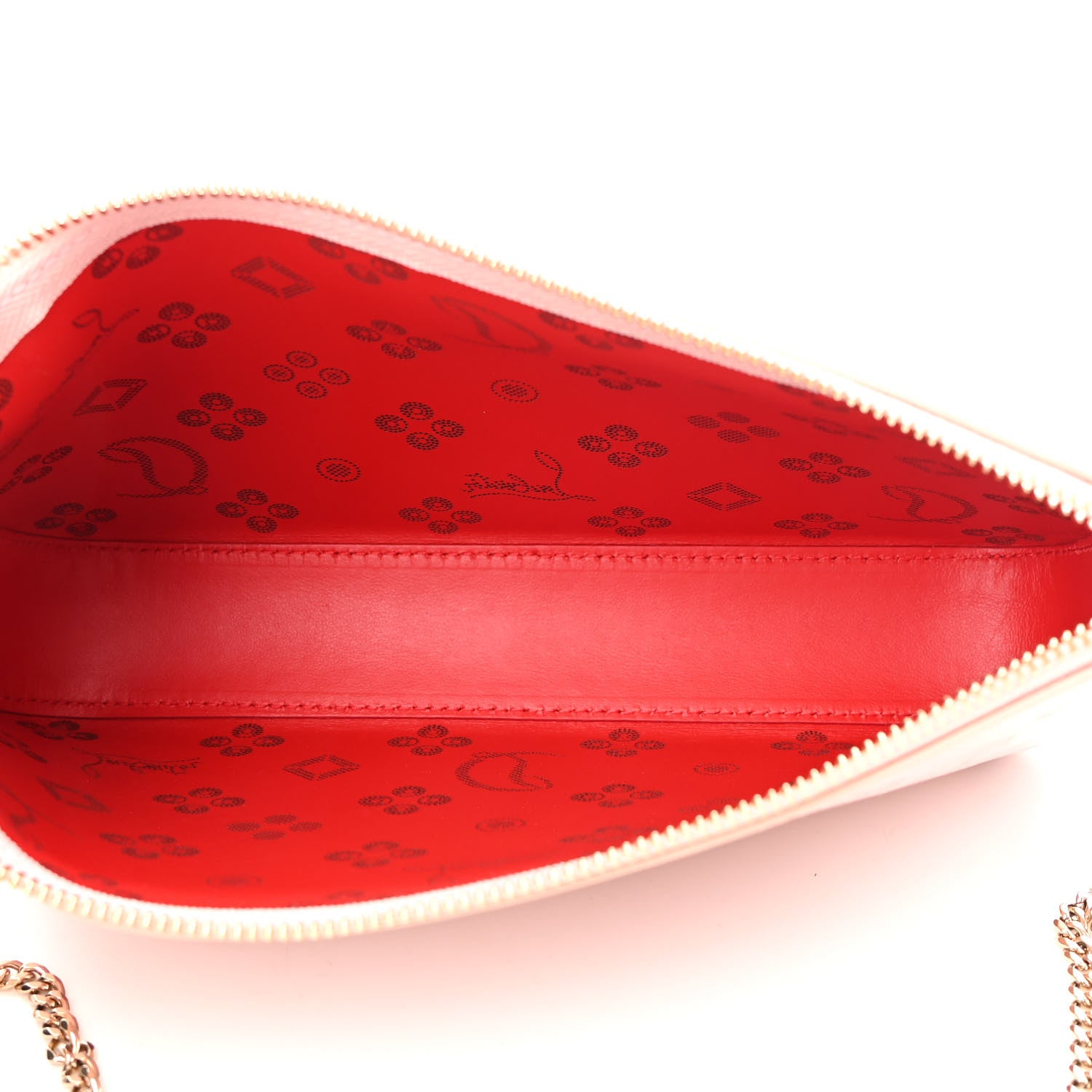 Christian Louboutin Calfskin Loubila Loubinthesky Chain Clutch Rosy 5 of 7
