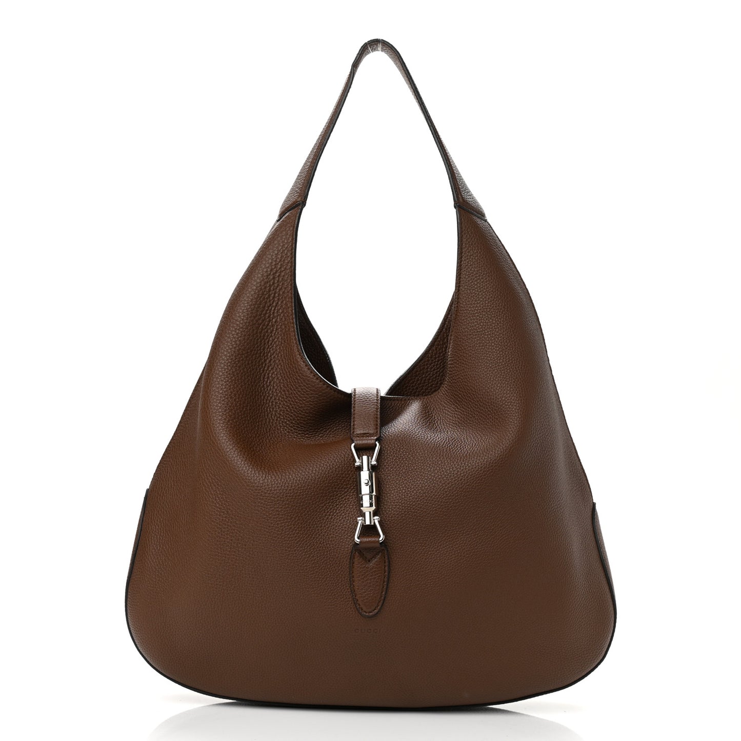 Soft Grained Calfskin Large Jackie Hobo Nut Brown