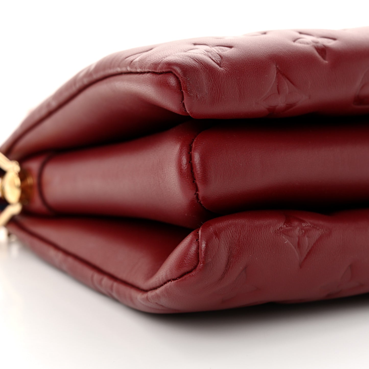 Lambskin Embossed Monogram Coussin PM Wine