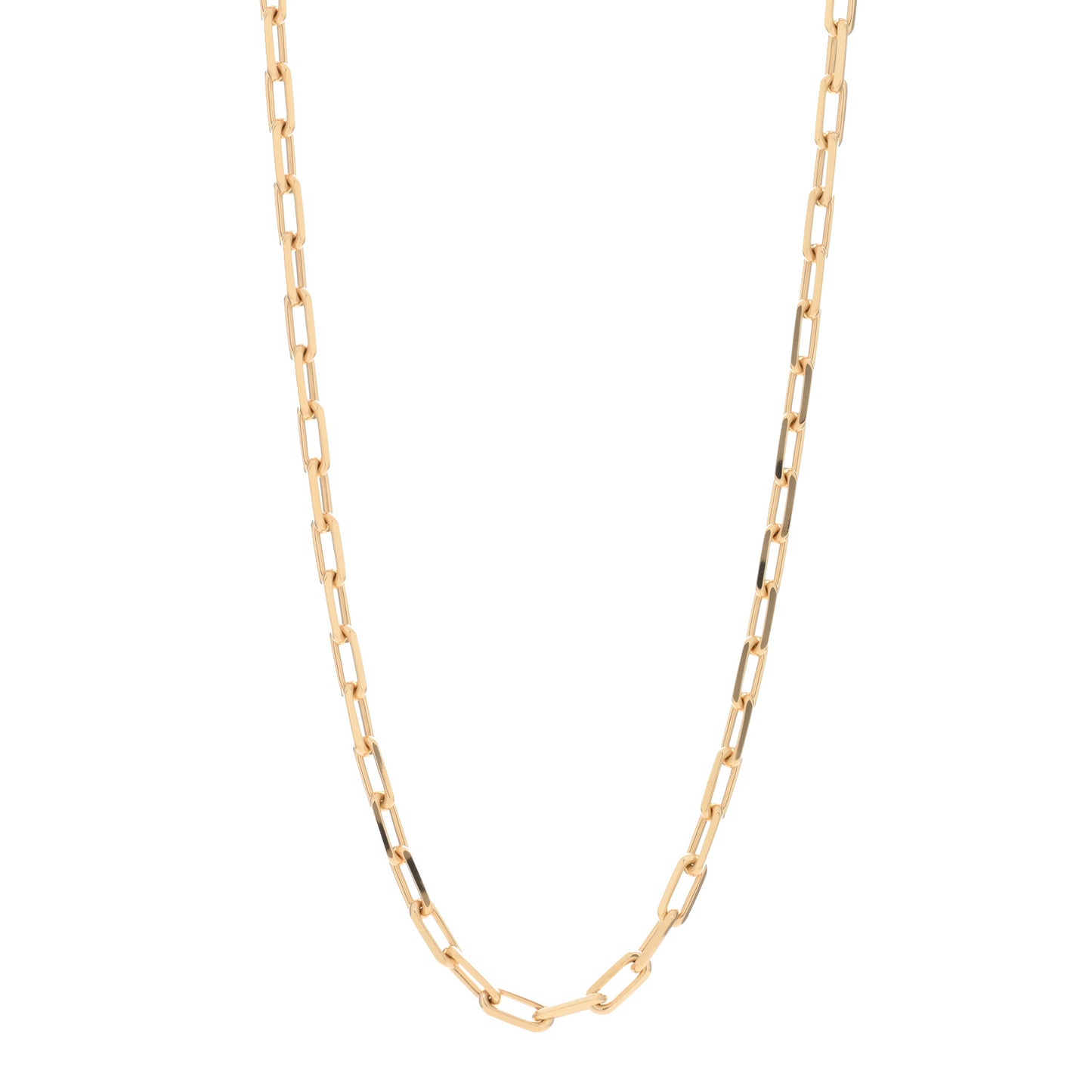 18K Yellow Gold SM Santos De Cartier Link Necklace 22"