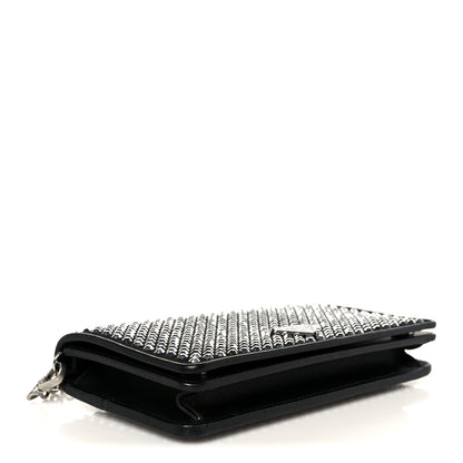 Prada Satin Crystal Metal Triangle Logo Mini Crossbody Bag Cristal 4 of 10