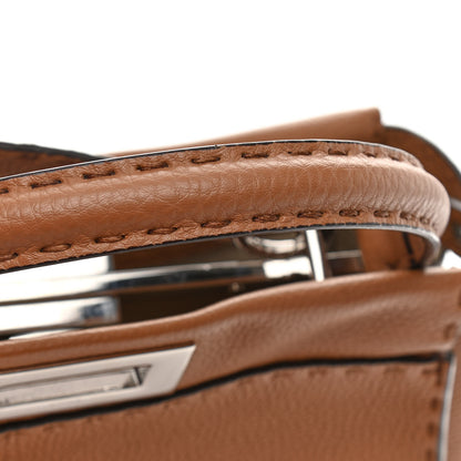 Fendi Cuoio Romano Selleria Bi-Color Medium Peekaboo Iconic Satchel Mou Deserto 12 of 16