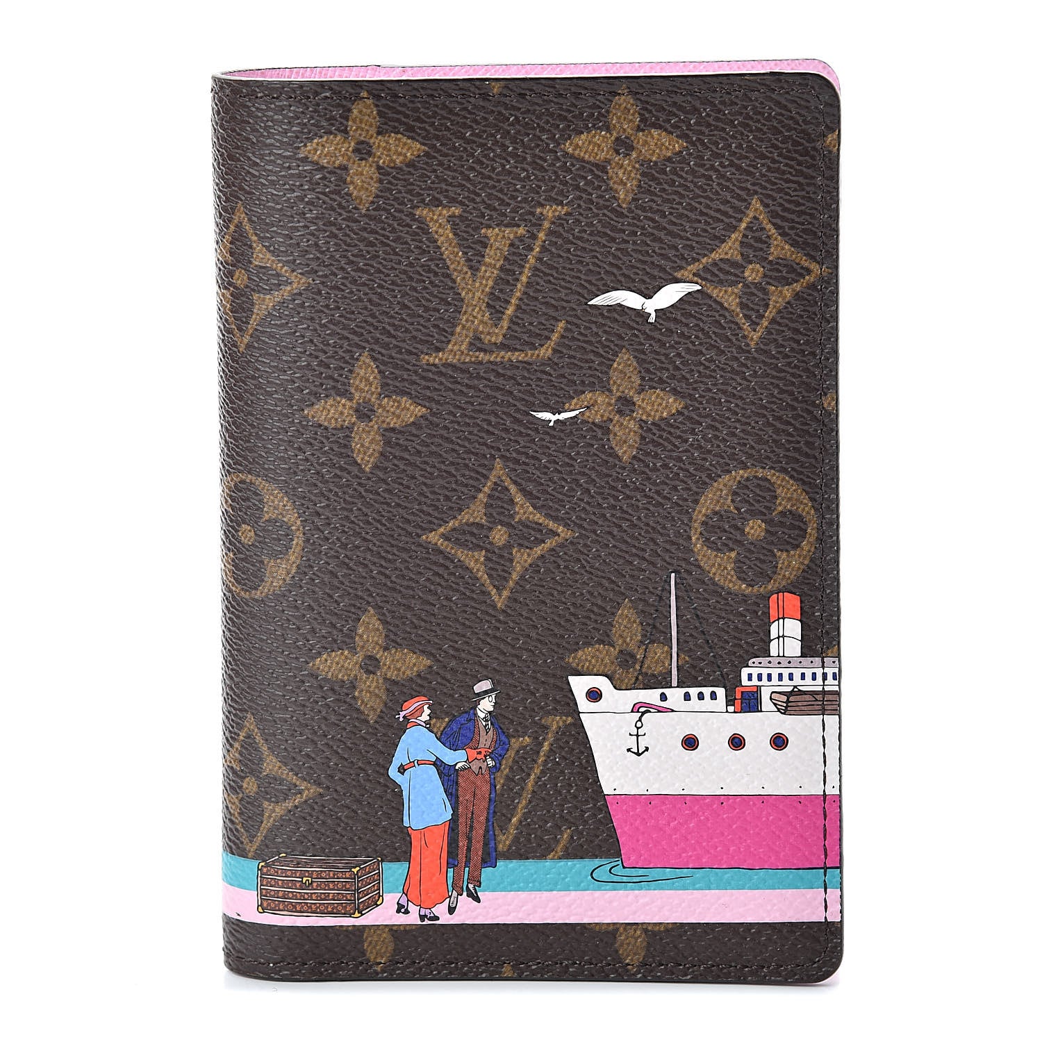 Louis Vuitton Monogram 2016 Christmas Animation Passport Cover Rose Ballerine 1 of 8