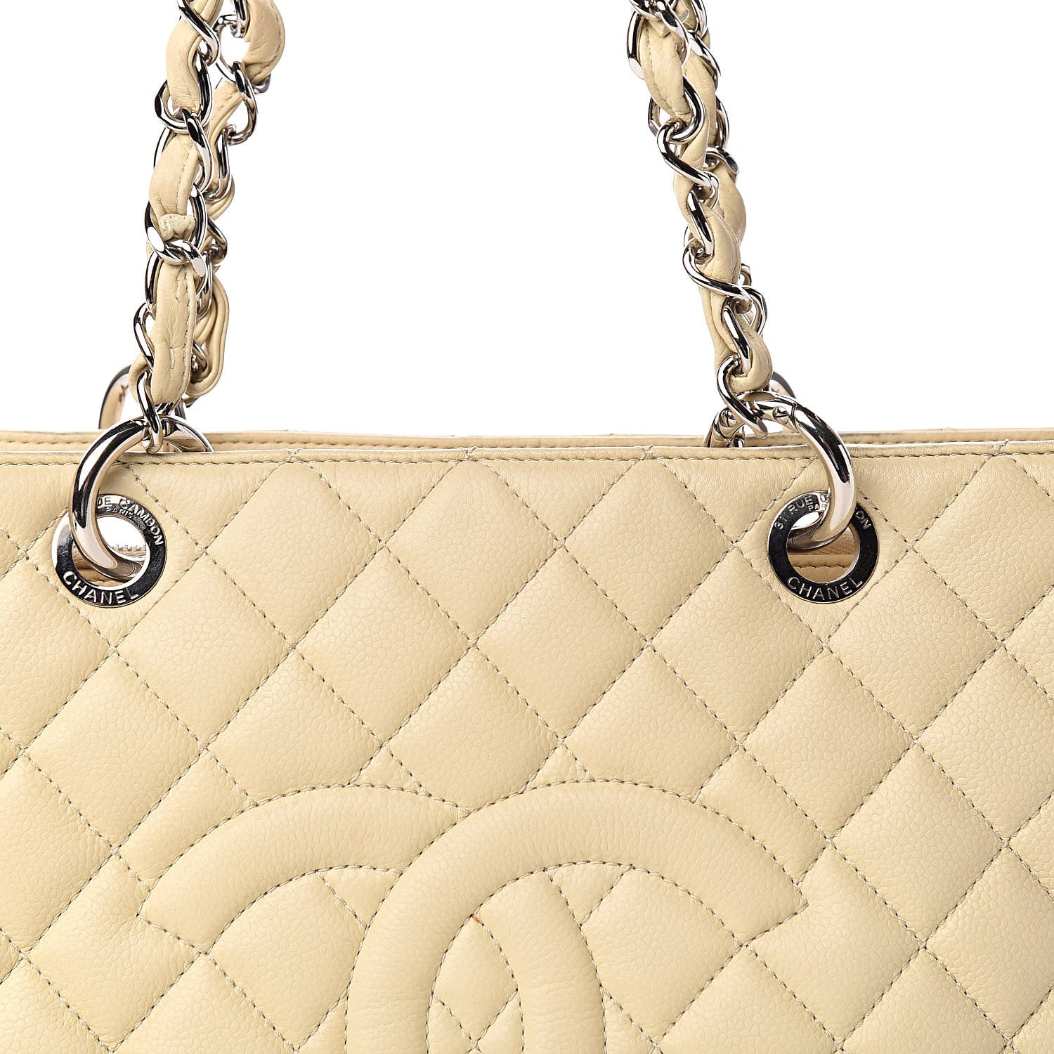 Chanel Caviar Quilted Grand Shopping Tote GST Beige Clair 16 of 18