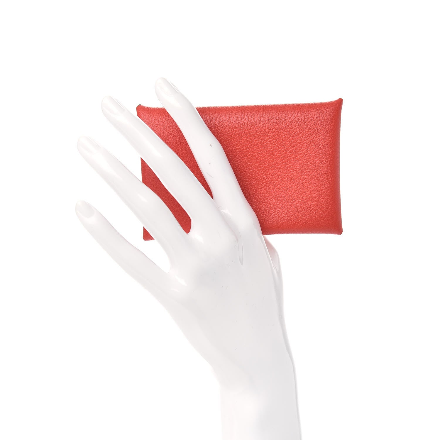 Hermes Evercolor Calvi Card Case Capucine 2 of 6