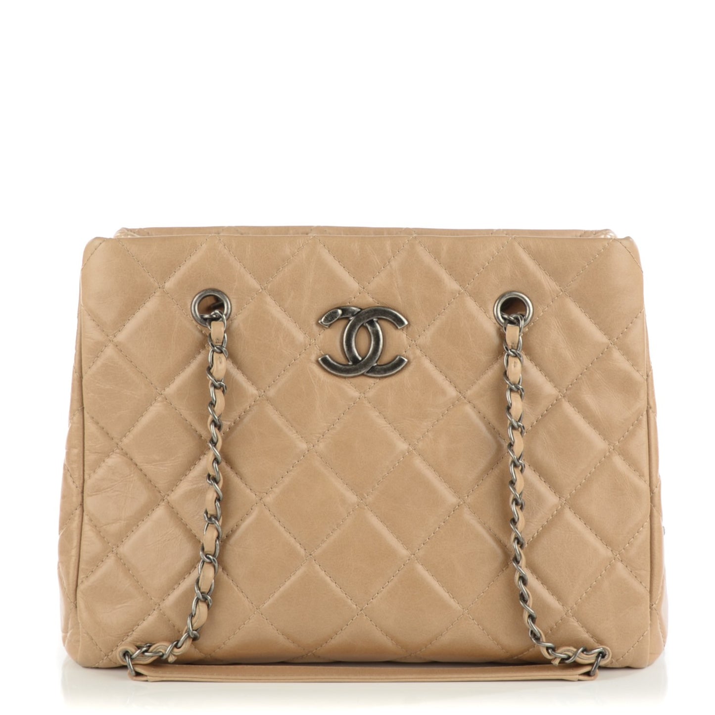 Calfskin Quilted Small Coco Soft Beige