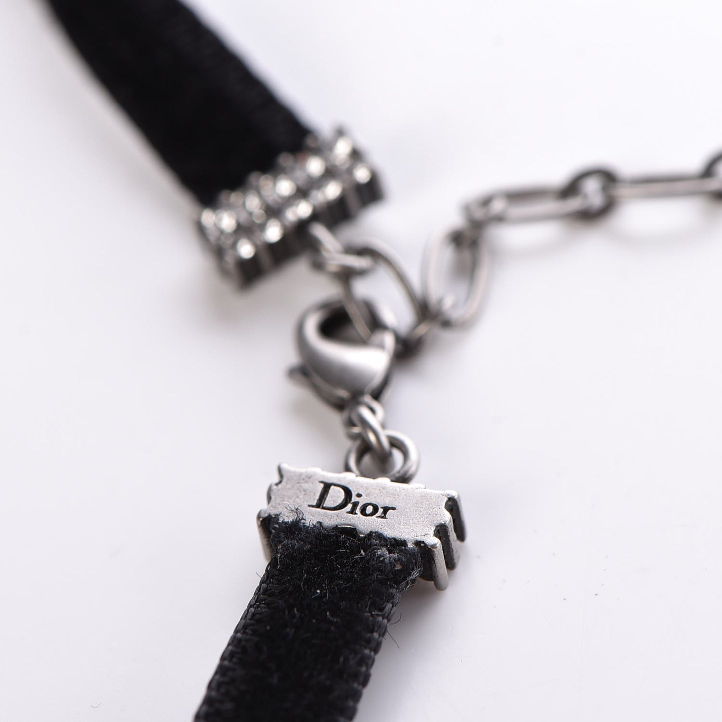 Velvet Crystal J’Adior Choker Necklace Black
