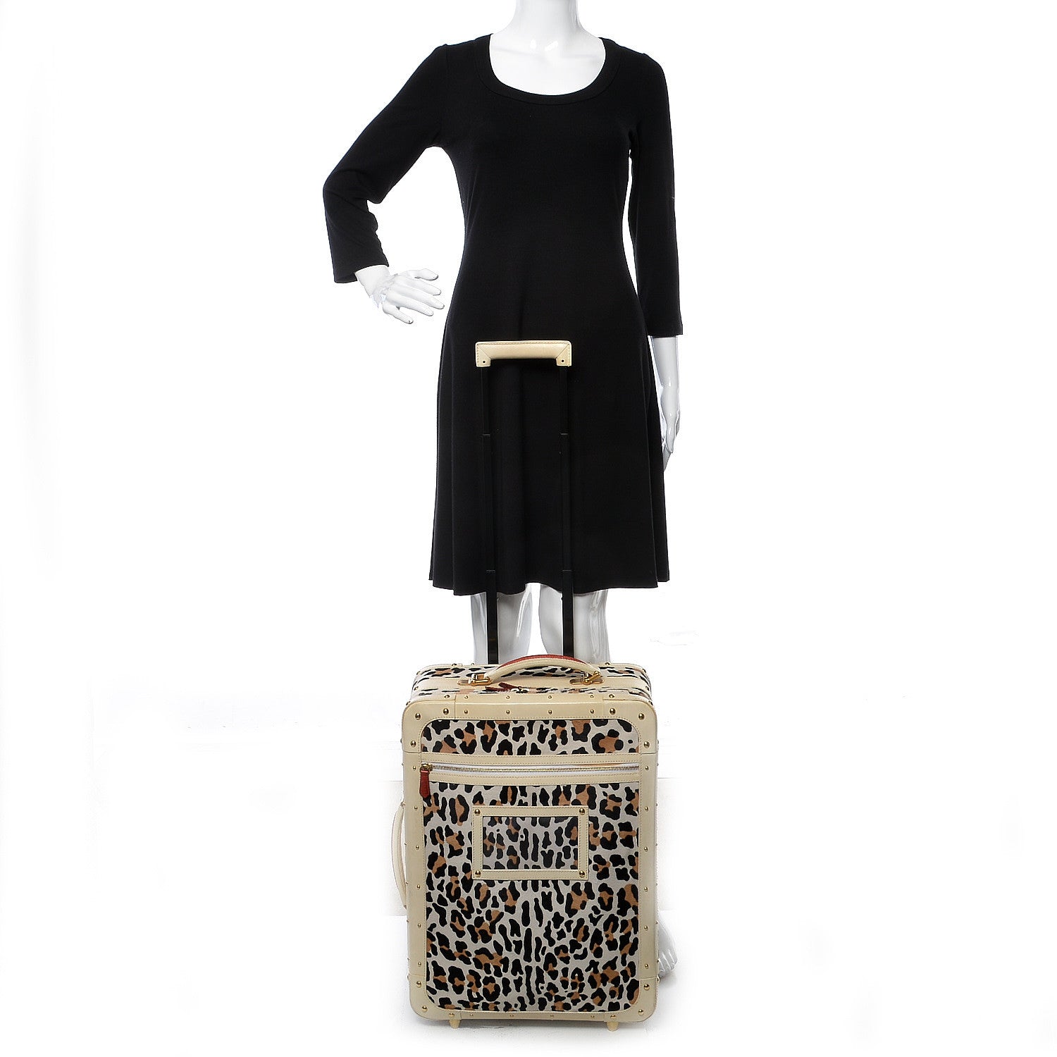 Valentino Garavani Calf Hair Leopard Print Rolling Luggage 2 of 34