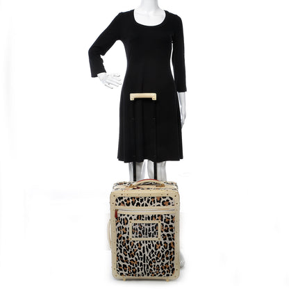 Valentino Garavani Calf Hair Leopard Print Rolling Luggage 2 of 34