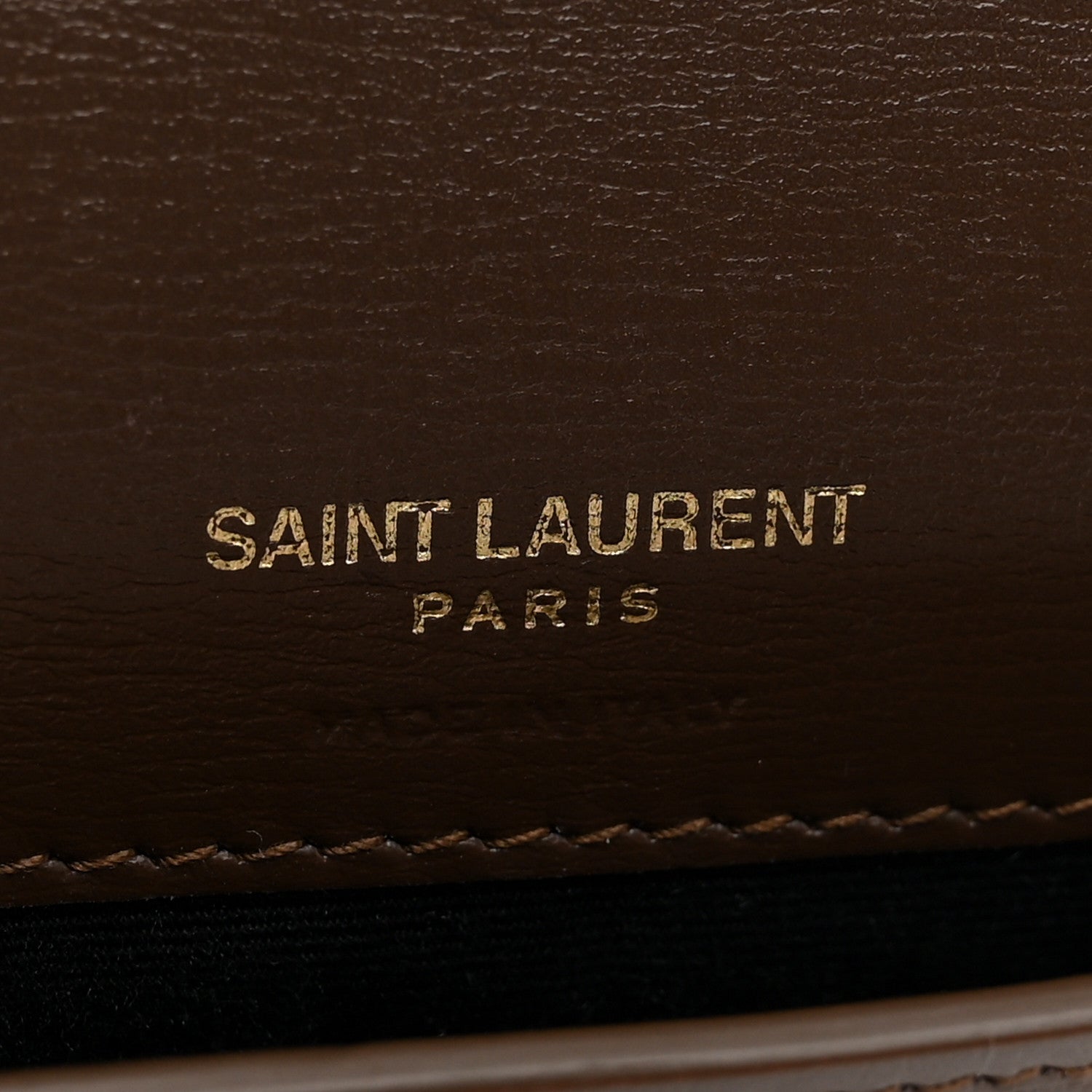 Saint Laurent Smooth Calfskin Monogram Phone Holder Crossbody Green Hunting 6 of 13