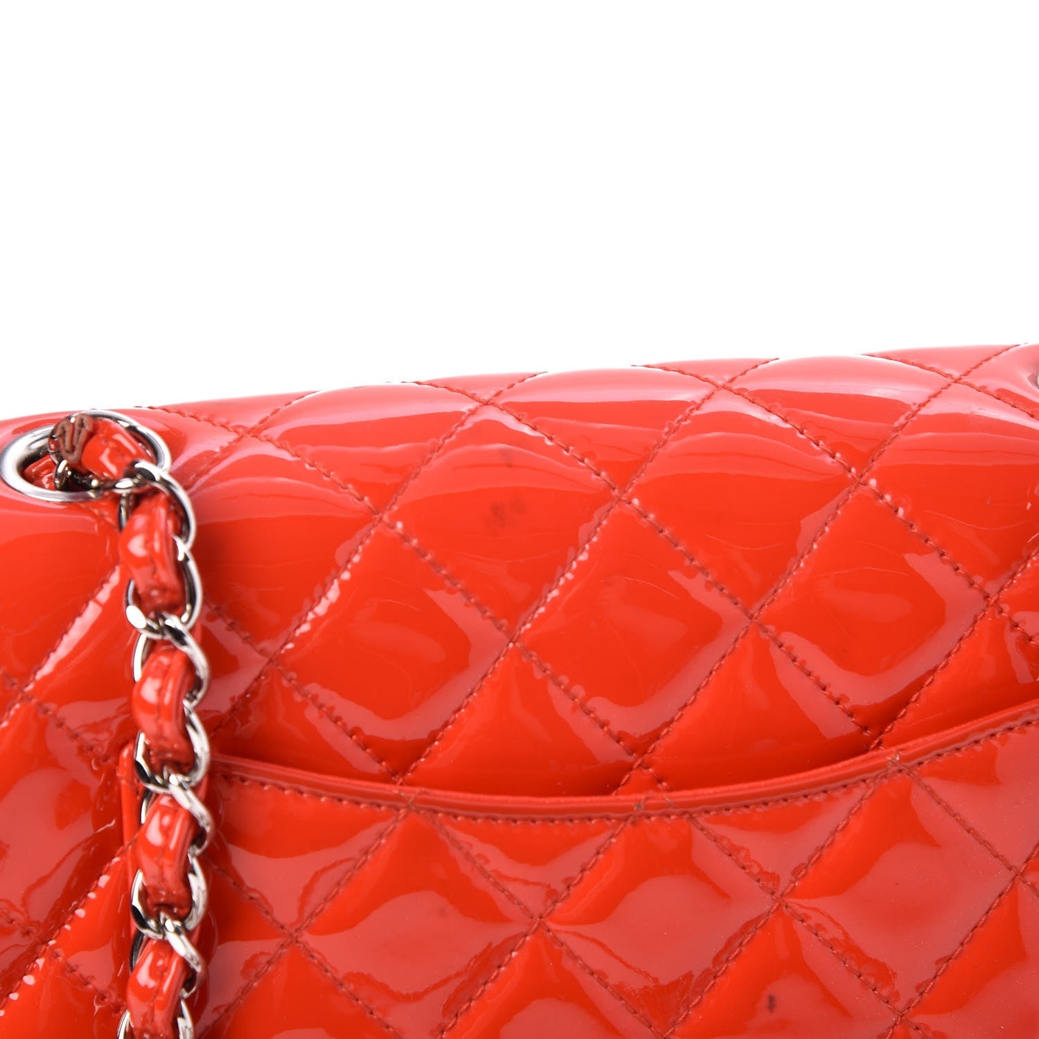 Chanel Patent Calfskin Quilted Mini Rectangular Flap Red 11 of 12