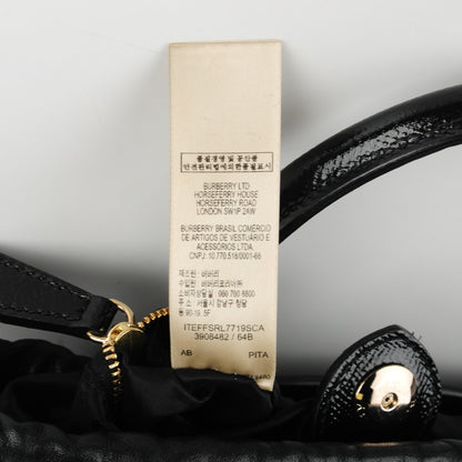Burberry Patent Calfskin Small Dinton Tote Black 8 of 10