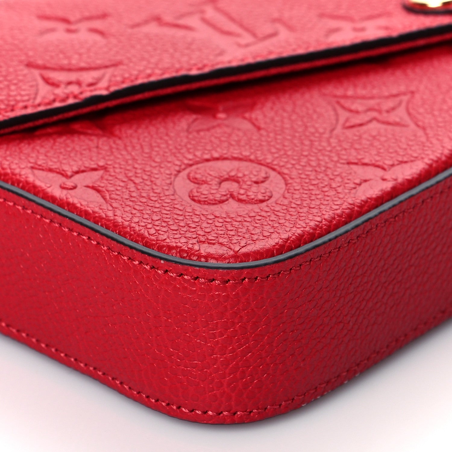 Louis Vuitton Empreinte Pochette Felicie Chain Wallet Scarlet 9 of 12