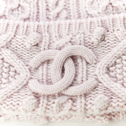 Chanel Cashmere CC Beanie Hat Light Pink 6 of 8