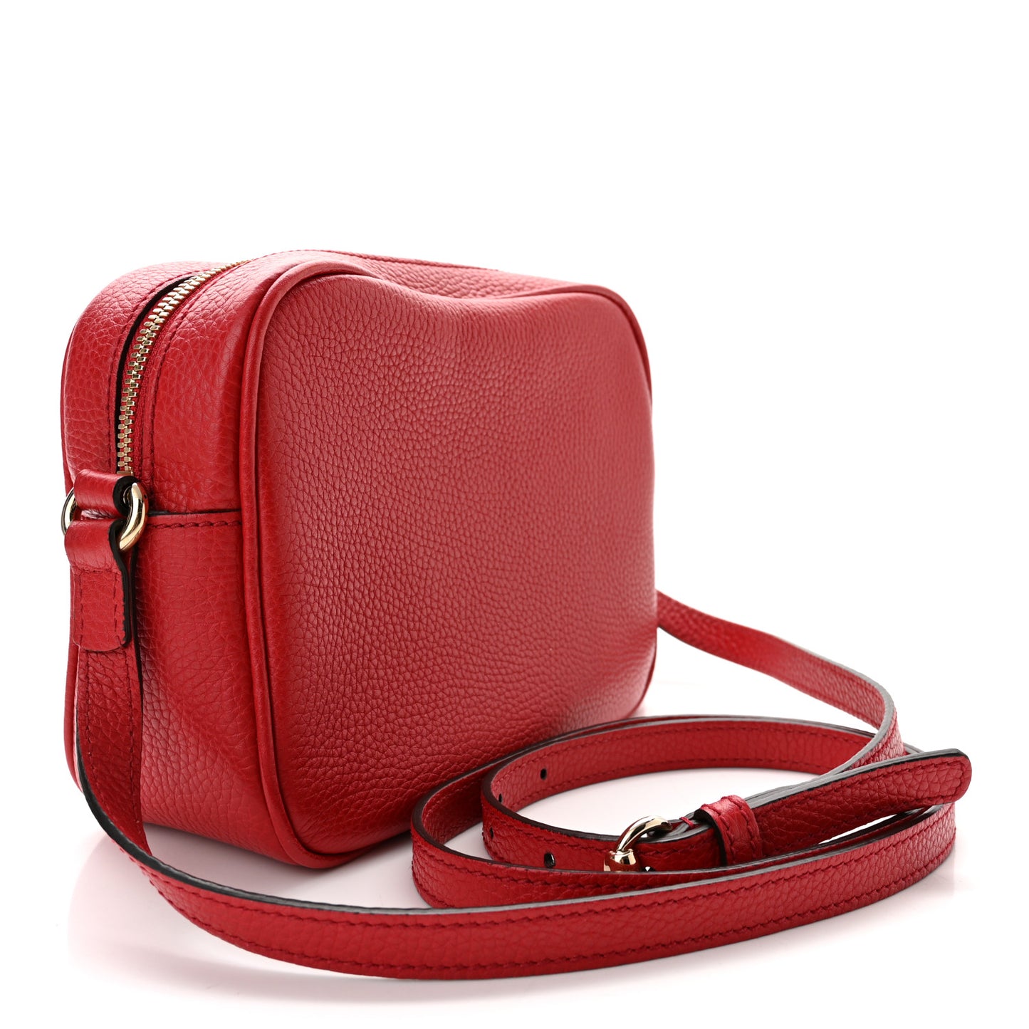 Pebbled Calfskin Small Soho Disco Bag Tabasco Red