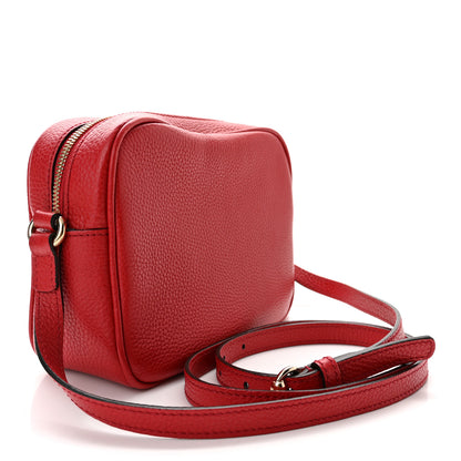 Gucci Pebbled Calfskin Small Soho Disco Bag Tabasco Red 3 of 11
