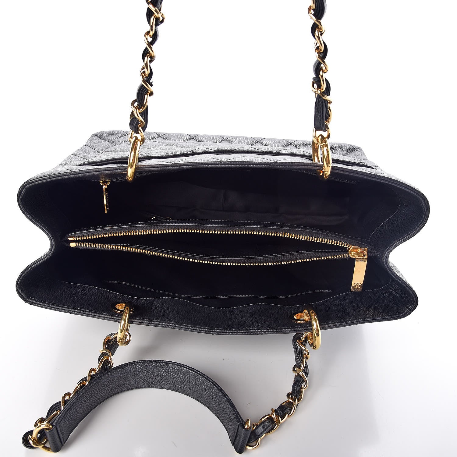 Chanel Caviar Quilted Grand Shopping Tote GST Black 5 of 8