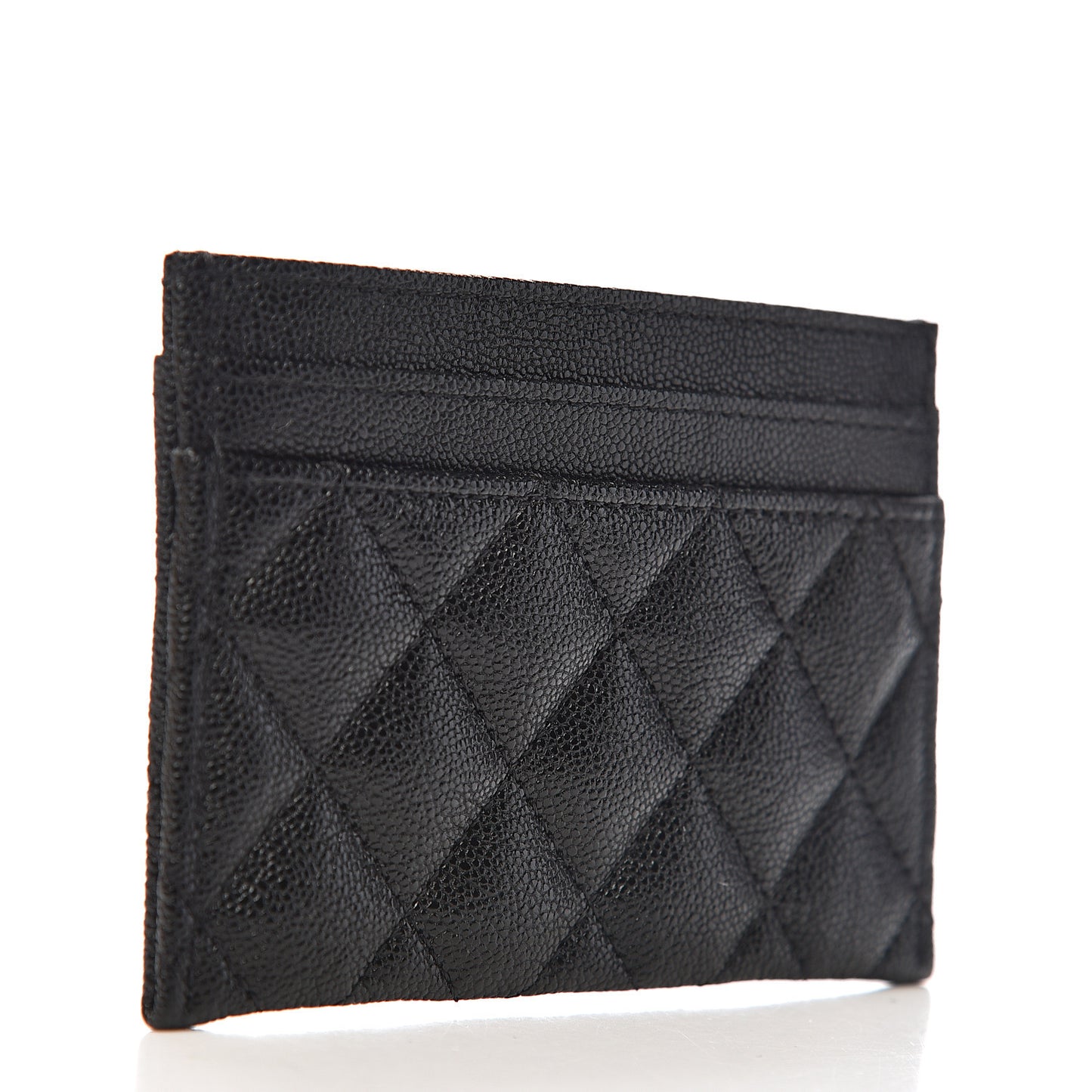 Caviar Quilted Boy Card Holder Black
