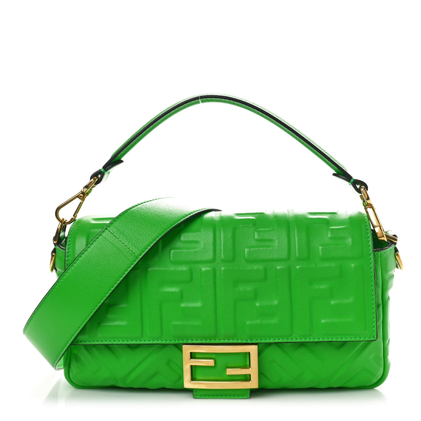 Nappa FF 1974 Embossed Baguette Tomatillo