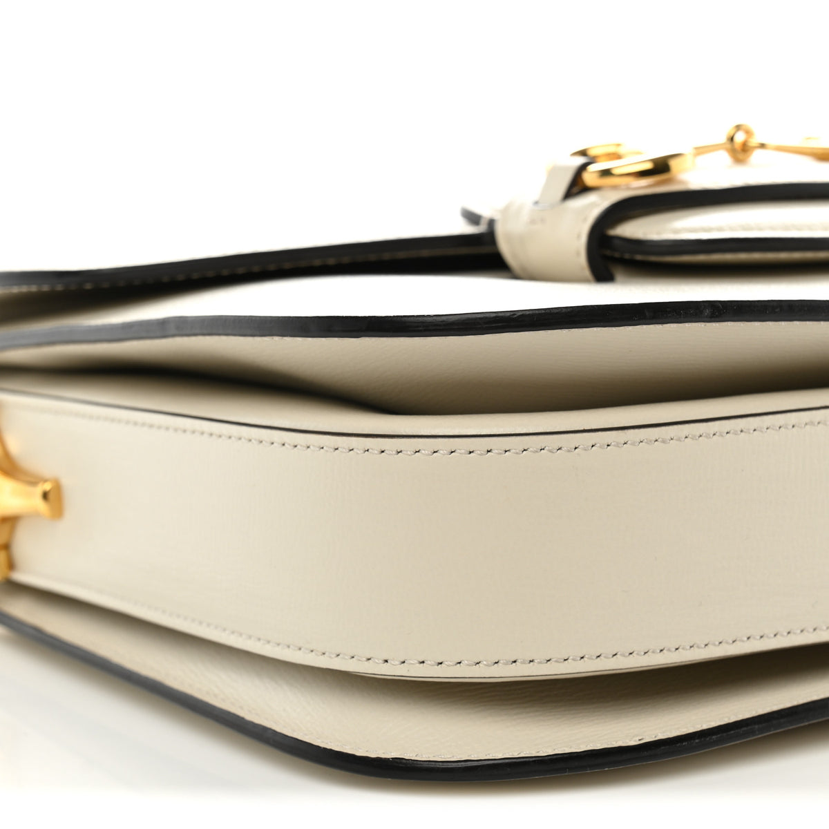Gucci Azalea Calfskin Horsebit 1955 Shoulder Bag Mystic White 8 of 9