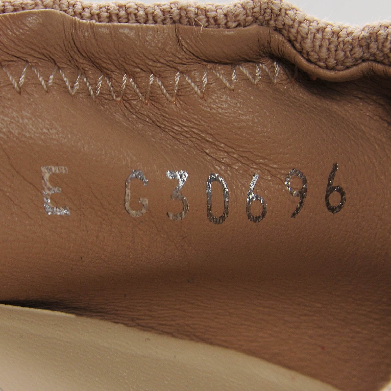 Chanel Toile Snakeskin Cap Toe CC Ballerina Flats 36 Dark Beige 7 of 7