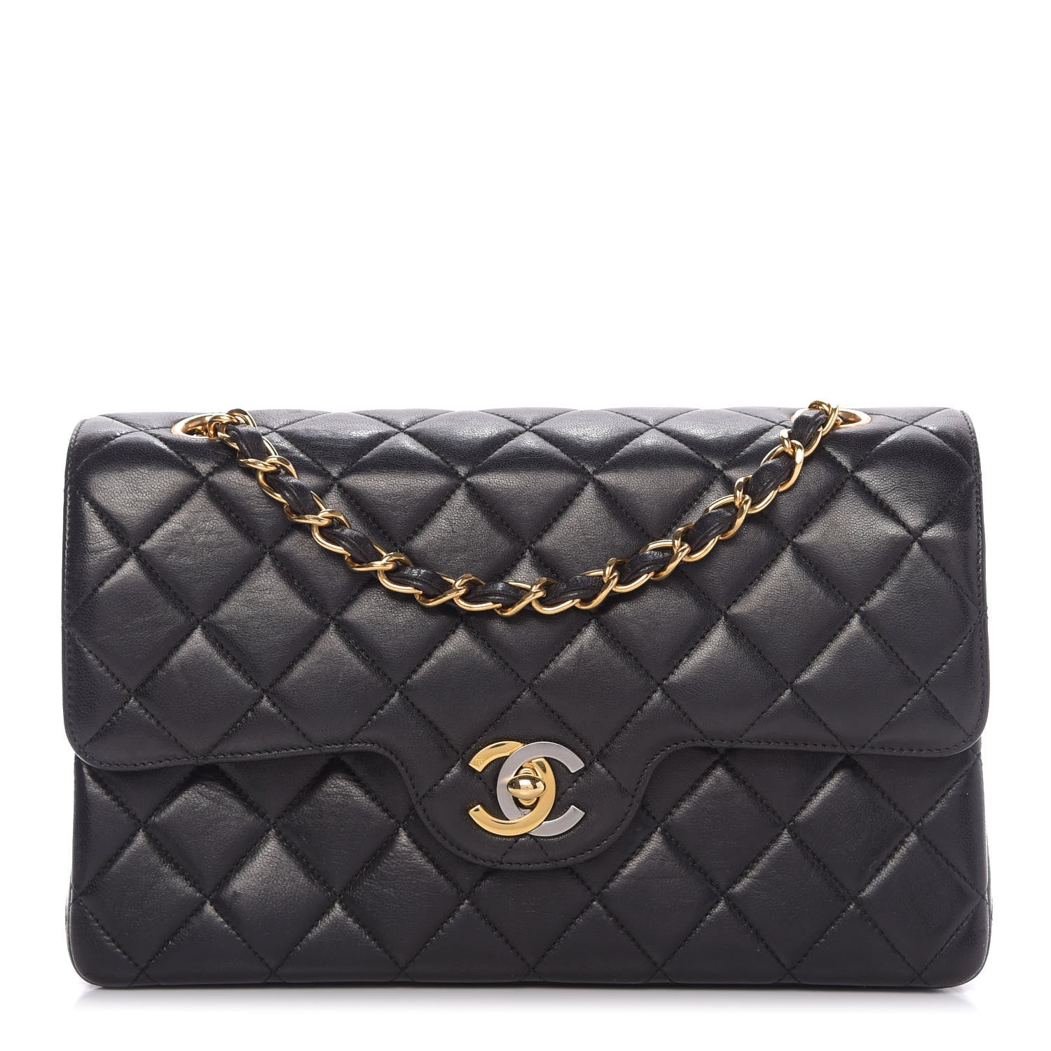 Chanel Lambskin Quilted Small Double Flap Black 1 of 10