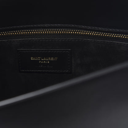 Saint Laurent Smooth Calfskin Carre Satchel Black 6 of 9