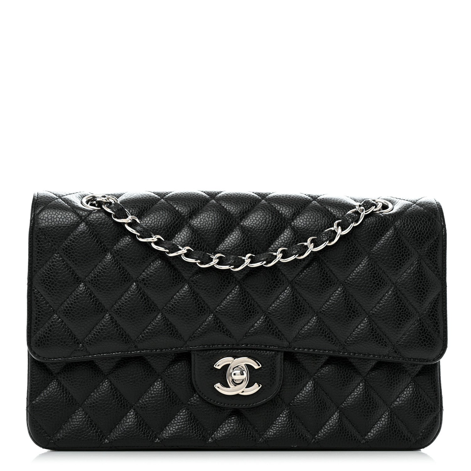 Chanel Caviar Quilted Medium Double Flap Black 1 of 12