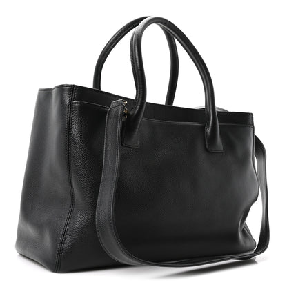 Chanel Calfskin Cerf Executive Shopper Tote Black 3 of 10