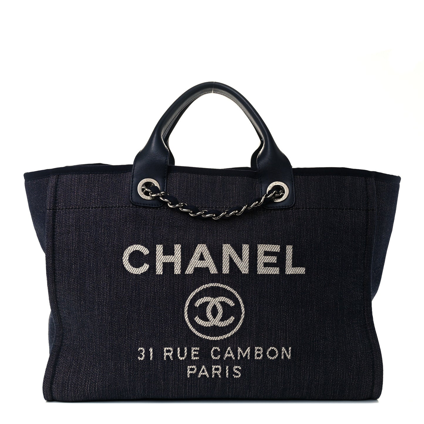 Denim Medium Deauville Tote Dark Blue