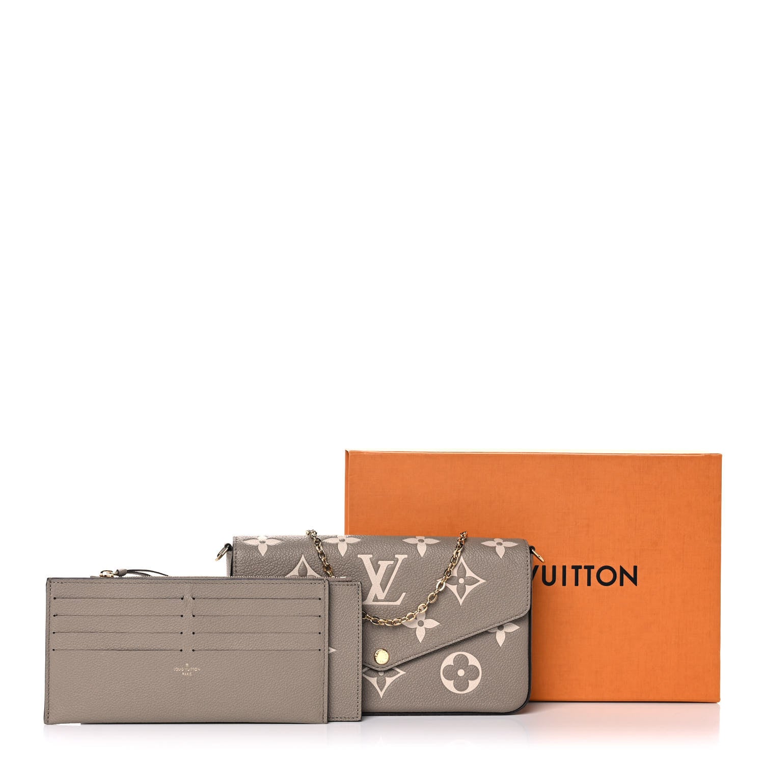 Louis Vuitton Empreinte Monogram Giant Felicie Pochette Tourterelle Creme 13 of 13