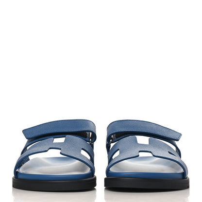 Hermes Epsom Womens Chypre Sandals 39 Bleu Bleuet 3 of 8