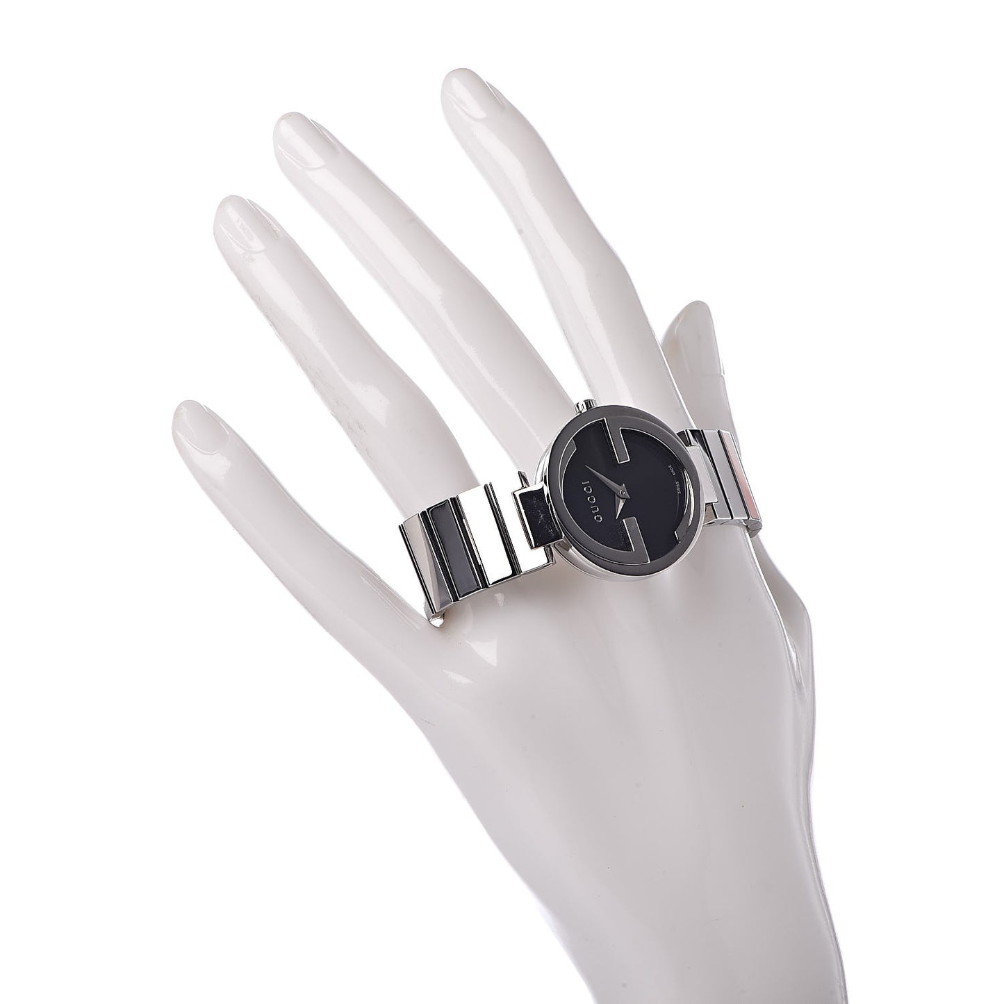 Stainless Steel 28mm Interlocking G Quartz Watch Black