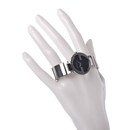 Gucci Stainless Steel 28mm Interlocking G Quartz Watch Black 2 of 12