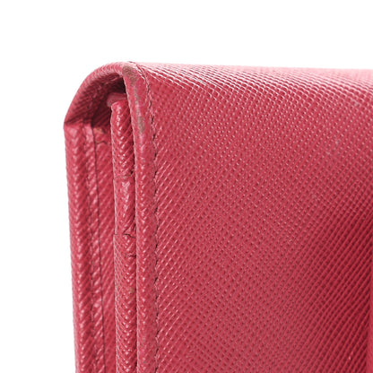 Prada Saffiano Fiocco Bow Continental Wallet Peonia 10 of 15